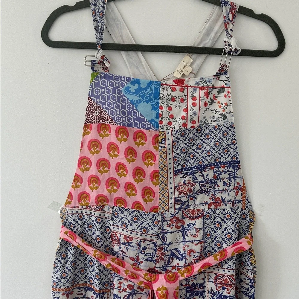 Anthropologie Letmebe Overalls Women’s Medium Patchwork Bohemian Jumper NWT - Picture 13 of 16